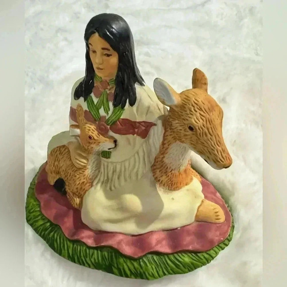 Vintage Native American Deer Animal Statue Figurine 1992 - Picture 2 of 10